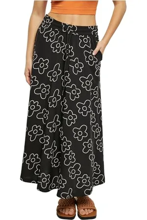 Urban classics Ladies Viscose Midi Skirt Gonna, , XL Donna