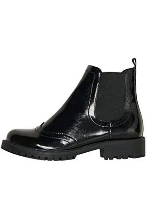 VERO MODA VMGLORIATHEA Boot, Stivaletto Donna, Detail: Patent Black, 36 EU