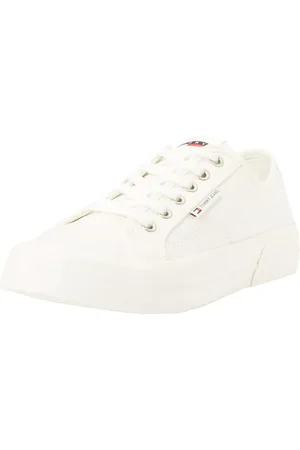 Tommy Hilfiger Sneakers Vulcanizzate Uomo Scarpe, Bianco (Ecru), 41