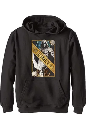 Marvel Moon Knight Dual Card Felpe con Cappuccio, Schwarz, M Bambini Unisex^Ragazzo