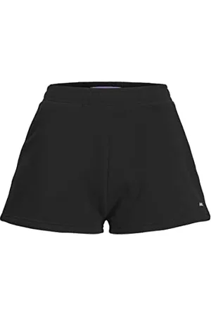 JJXX Jxabbie HW RLX Every Brush Shorts SN Pantaloncini, Black/Print:Brightwhite Logo , M Donna