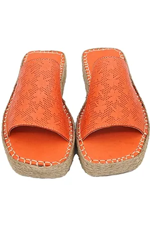 Bonateks Derbtrlk100093, Sandali con Zeppa Donna, Colore: Arancione, 38 EU