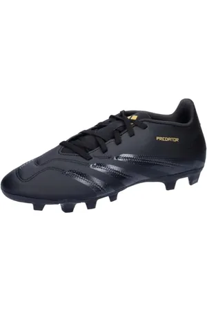 adidas Predator Club Football Boots Flexible Ground, Scarpe da Calcio Unisex-Adulto, Core Black/Carbon/Gold Met, 42 EU