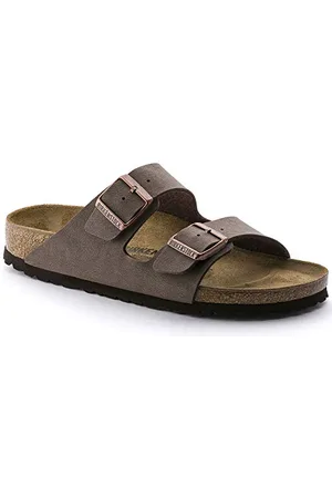 Birkenstock Arizona Birko-Flor Nubuck, Sandali Unisex-Adulto, Marrone (Mocca), 35 EU