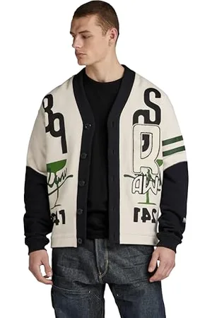 G-Star Uomo Holiday Cardigan Sweater, (whitebait D24225-D395-1603), L