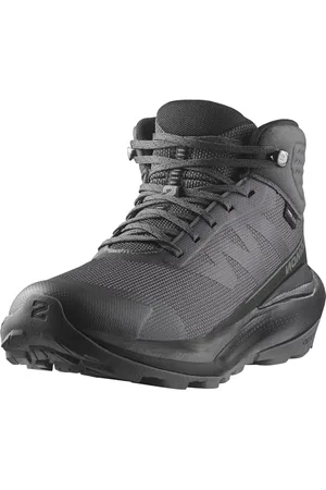 Salomon Elixir Tour Mid Scarpe Impermeabili da trekking da Donna, Comfort ottimale, Rullata morbida, Impermeabilità e protezione dagli elementi, Asphalt/Black/Castlerock, 40 2/3 EU
