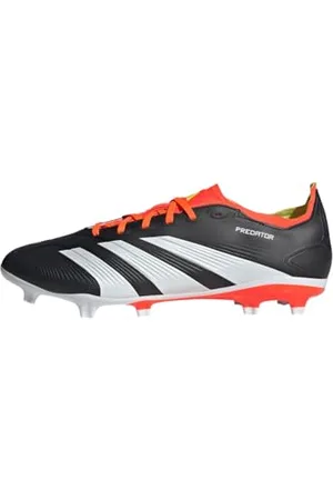 adidas Predator League Firm Ground Football Boots, Scarpe da Calcio Unisex-Adulto, Core Black/Cloud White/Solar Red, 47 1/3 EU
