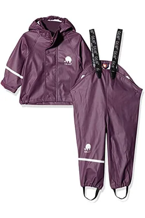 CeLaVi Zweiteiliger Regenanzug in Vielen Farben Giacca Impermeabile, (Violett), 68/74 (Taglia Produttore: 70) Bimba