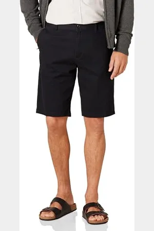 Amazon Pantaloncini Chino Elasticizzati Comodi Senza Pinces 28 cm Slim Uomo, , 38W