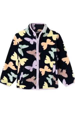 NAME IT Nmfmeeko-Giacca in Pile Butterfly, , 98 cm Bambine e Ragazze