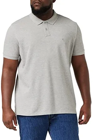 Wrangler Polo Maglietta A Maniche Corte, (Mid Grey Mel), M Uomo