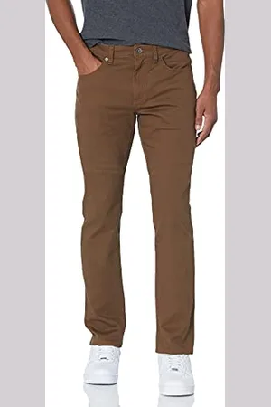 Amazon Pantaloni in Twill Elasticizzati con 5 Tasche Slim Uomo, , 32W / 30L