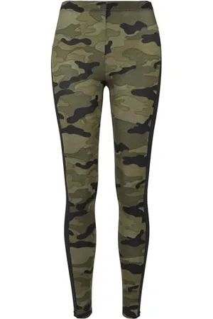Urban classics Damen Ladies Camo Stripe Leggings, Nero/Grigio, L Donna