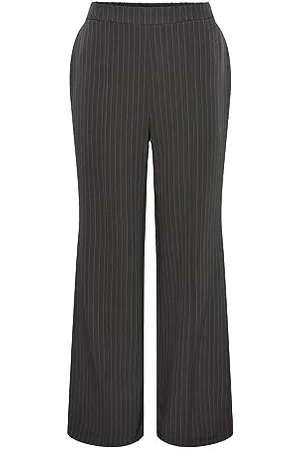 Pieces® PCBOZZY HW WIDE STRIPED PANTS NOOS BC, Pantaloni Donna, (Magnet), S