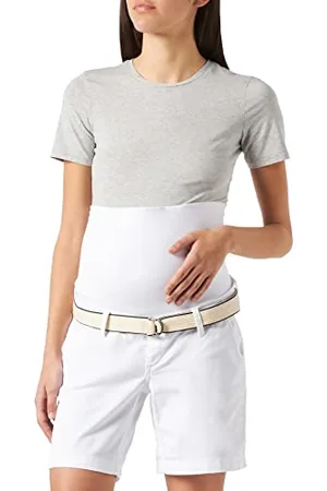 Noppies Shorts Over The Belly Leland Pantaloncini, Every Day White-P150, 48 Donna