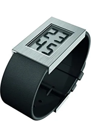 Rosendahl Orologio ROS02 e LCD (Display Digitale a Cristalli liquidi) Unisex con Cinturino in Pelle Nera 43270