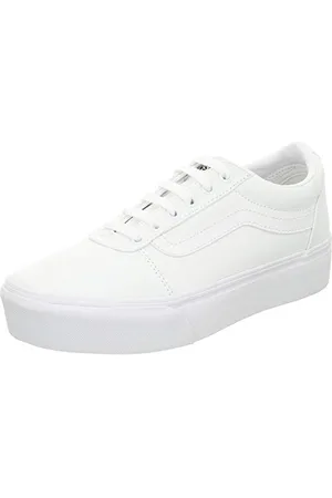 Vans Ward Platform, Scarpe da ginnastica, Donna, (Canvas) White, 35 EU