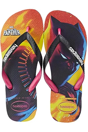 Havaianas Top Marvel Infradito Unisex Bambini, Colore: Nero/Rosa Elettrico, Taglia: 25/26 EU