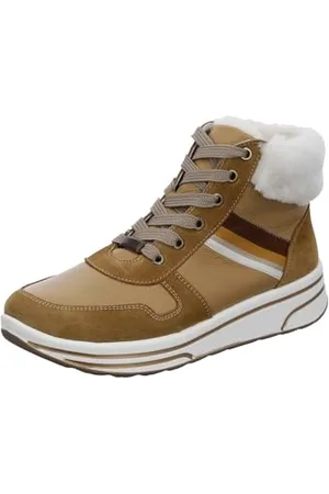 ARA Sapporo, Sneaker Mid-Cut Donna, Cmel Chiaro, 42.5 EU Larga