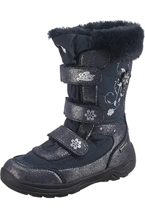 LICO Mary V, Stivali da Neve, Bambine e ragazze, Blu (Argento/Marino), 27 EU
