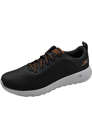 Skechers Go Walk Max – Effort, Scarpe da Ginnastica Uomo, Carbone/Arancione, 45 EU