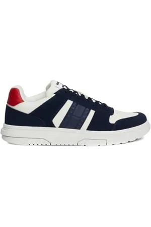 Tommy Hilfiger Uomo Sneakers Brooklyn in Pelle Scamosciata, Blu (Dark Night Navy), 40