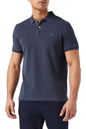 Marc O’ Polo Marc OߴPolo Uomo Maglietta Polo a Maniche Corte in Cotone bio Regular Fit, (Total Eclipse), M