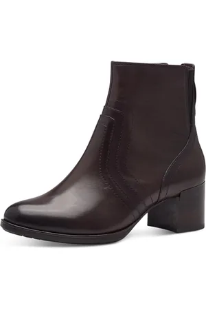 Tamaris Comfort 8-85309-43-Stivale Heel, Stivali alla Moda Donna, Moka, 39 EU Larga