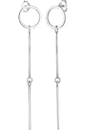 Elli Geo Minimal Mix - Orecchini da donna in sterling 925, Sfaccettatura, Senza gemme
