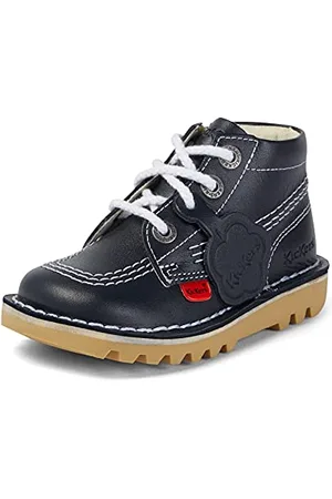 Kickers Kick Hi Classic Ankle Boots with Zip | Extra Comfortable | Added Durability | Premium Quality, Stivaletto Unisex-Bimbi 0-24, Scuro, 26 EU