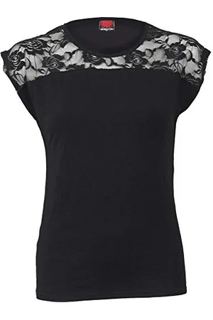 Spiral Direct Urban Fashion-Lace Shift Elegant Top, (Black 001), 40 (Taglia Produttore: Small) Donna