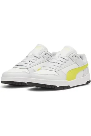 PUMA RBD Game Low JR, Sneaker, Silver Mist-Lime Sheen Black, 39 EU
