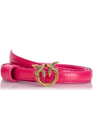 Pinko Love Berry H1 Belt Soft Naplack Cintura, N17Q_Pink Antique Gold, XS Donna