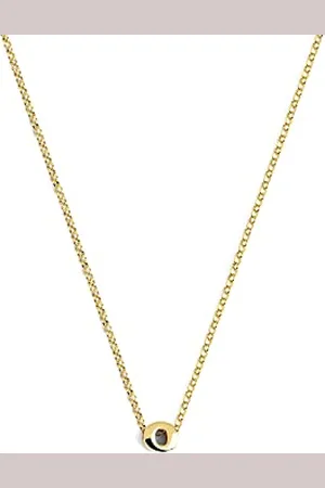 SINGULARU Collana Personalizzata Single Letter. Pendente in Argento Sterling 925 con Finitura Placcata 18Kt. Catena Taglia Unica. Gioielli da Donna. Lettera O