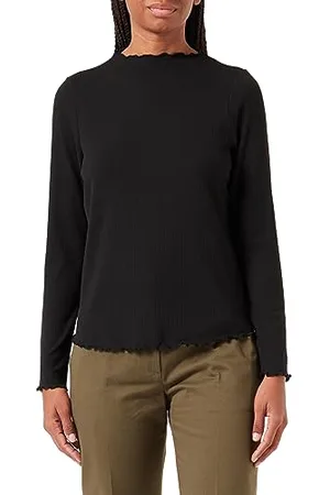 Pieces® PCNICCA LS Top Noos QX, Maglia a Maniche Lunghe Donna, Black