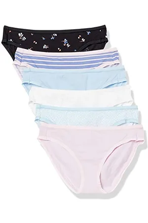 Amazon Slip Bikini in Cotone (Disponibile in Taglie Forti) Donna, Pacco da 6, , 42