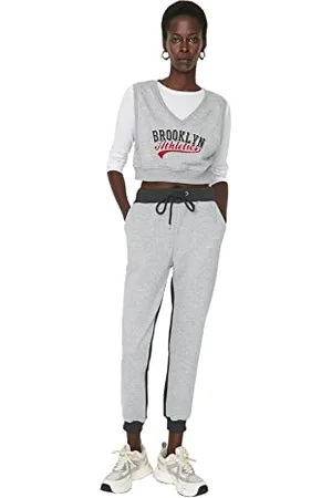 Trendyol Pantaloni della Tuta Rilassati a Vita Normale Donna, , S
