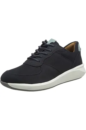 Clarks Un Rio Sprint, Scarpe da Ginnastica da Donna, Blu (Navy Nubuck), 35.5 EU