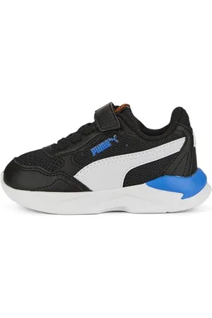 PUMA X-Ray Speed Lite AC Inf, Scarpe da Ginnastica Unisex-Bimbi 0-24, Black White-Rickie Orange Team Royal, 20 EU
