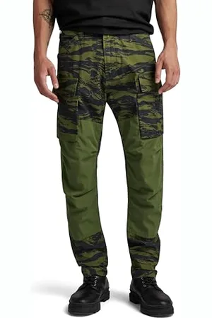 G-Star Uomo 3D Regular Tapered Cargo Pants 2.0, (shadow olive 2L tiger camo D24308-D386-G393), 34W / 32L
