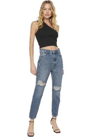 Trendyol Jeans Mamma a Vita Alta Donna, , 64