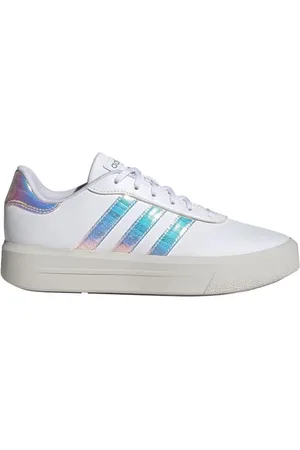 adidas Court Platform Shoes, Scarpe da Ginnastica Donna, Cloud White/Almost Pink/Crystal White, 43 EU