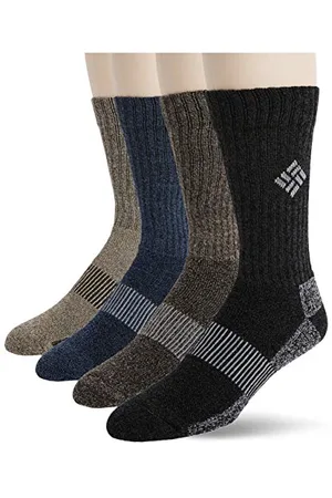 Columbia 4 Pack Moisture Control Crew Socks Calzini a Costine, , 6-12 (Pacco da 4) Uomo