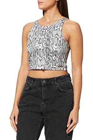 KENDALL + KYLIE KENDALL & KYLIE K&K W Active Snake Cropped Top KKW351648 Maglietta da Yoga, , S Donna