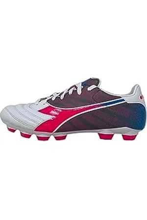 Diadora Brasil Elite Veloce GR LPU, Scarpe da Calcio Uomo, Wht/Pink Fluo/Blue Fluo, 42 EU