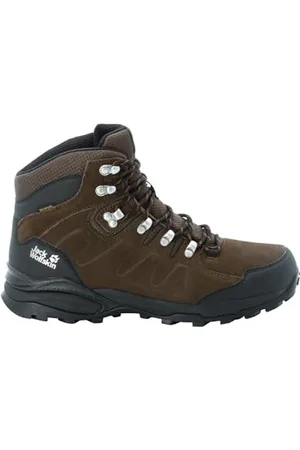 Jack Wolfskin Refugio Texapore Mid M, Scarpe da Passeggio Uomo, Brown/Phantom, 46 EU