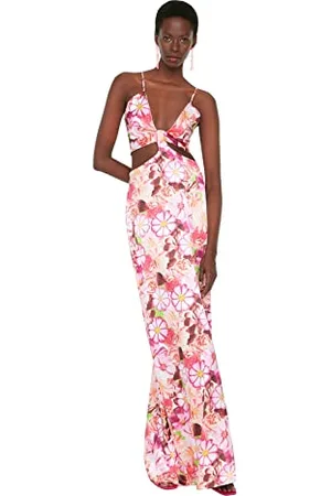 Trendyol Women Bodycon Fitted Woven Evening Dress Abito da Sera in Tessuto Maxi Aderente da Donna, , 68