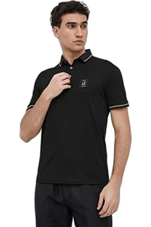 Armani Exchange Icona, vestibilità regolare, dettaglio oro, Poloshirt, Polo Uomo, , M