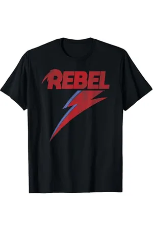 David Bowie Distressed Rebel Music Maglietta