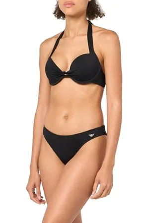 Emporio Armani Push-Up & Brief Studs Bikini Set , Set di Bikini Donna, (Black), S
